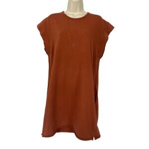Rag & Bone Ryder Muscle Mini Dress Womens Small Red-Orange T-Shirt Pockets Boxy